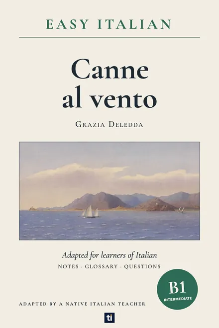 Omslag: Canne al vento van Grazia Deledda, Italiaans leesboek, ERK-niveau B1