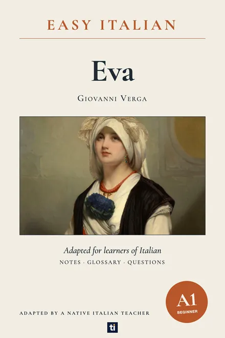 Omslag: Eva van Giovanni Verga, Italiaans leesboek, ERK-niveau A1