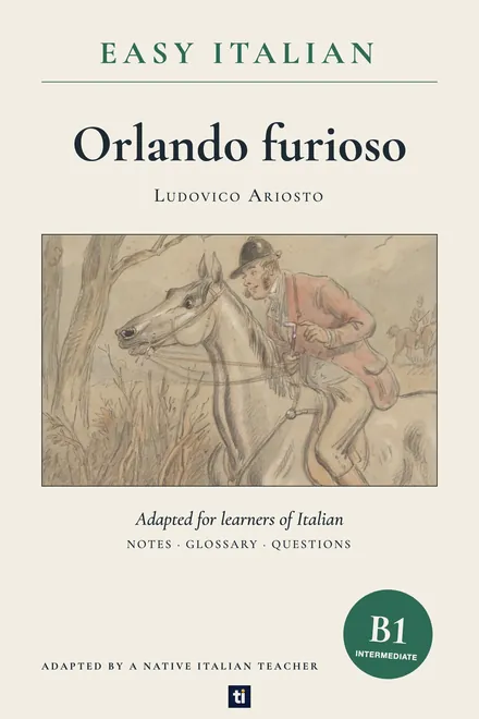 Omslag: Orlando furioso van Ludovico Ariosto, Italiaans leesboek, ERK-niveau B1