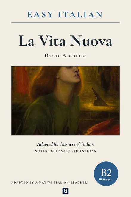 Omslag: La Vita Nuova van Dante Alighieri, Italiaans leesboek, ERK-niveau B2