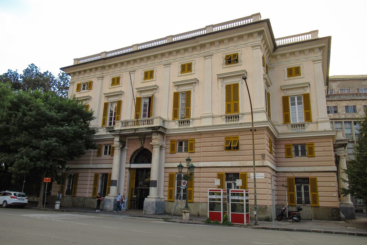 Entrance of the Galliera hospital in Genoa