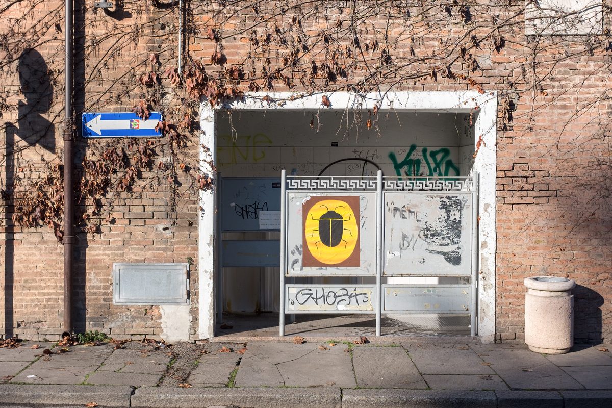 The entrance of a public toilet in Via Campo Samarotto, Reggio Emilia