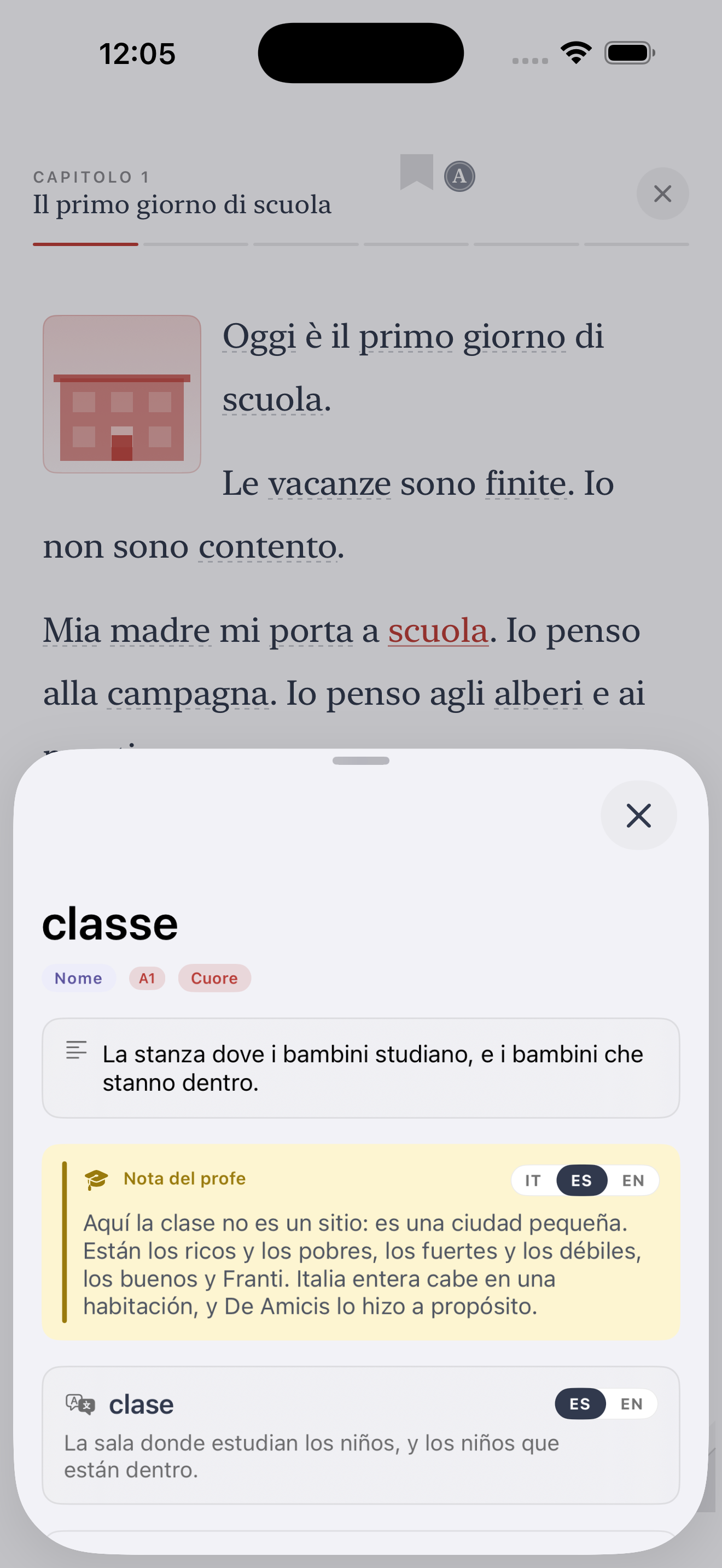 Lettura di Cuore con dizionario integrato