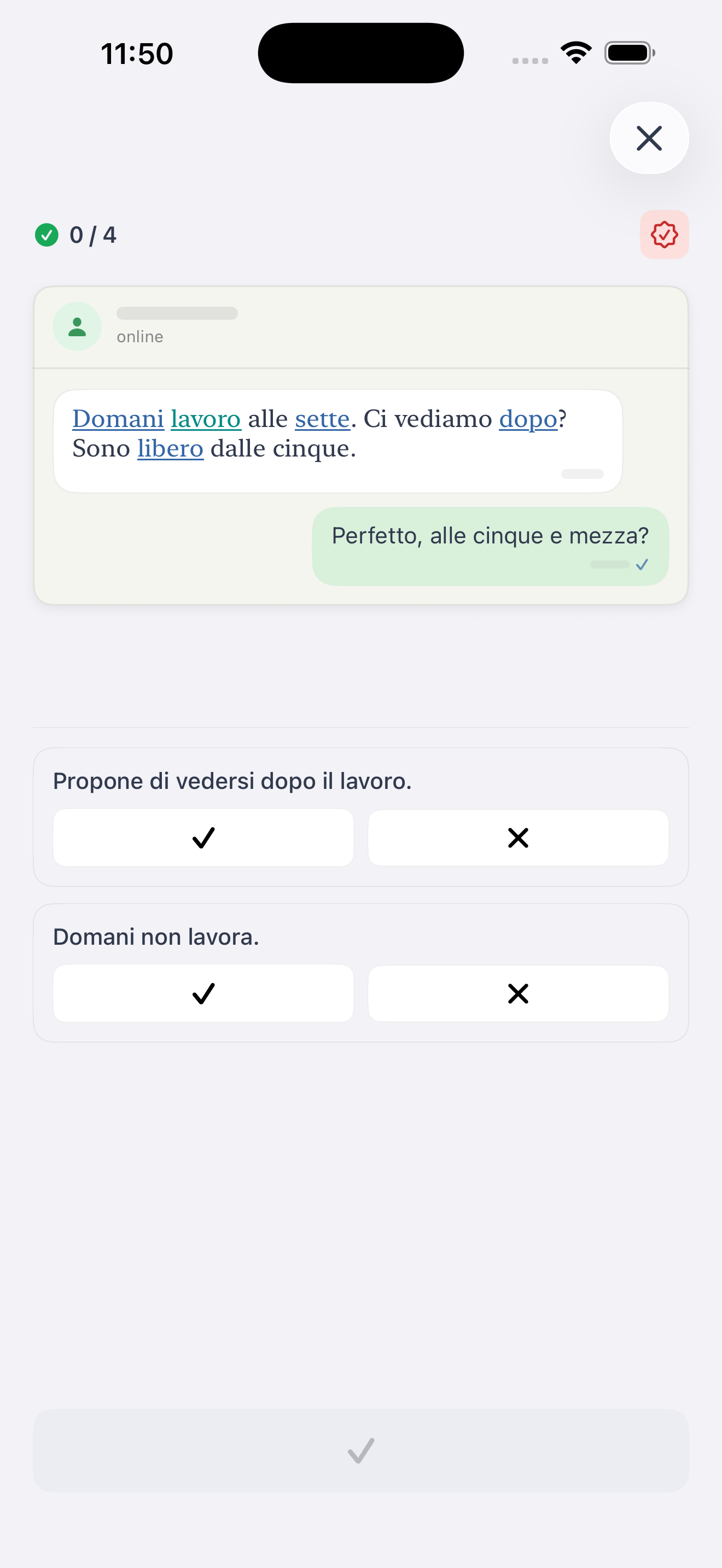 Comprensione conversazione