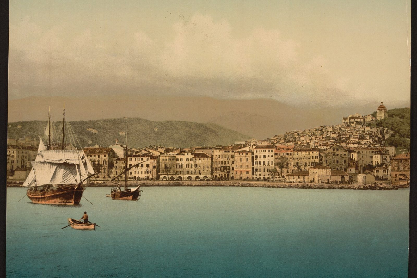 The harbor, San Remo, Riviera-LCCN2001699351, Sanremo (Liguria, Włochy)