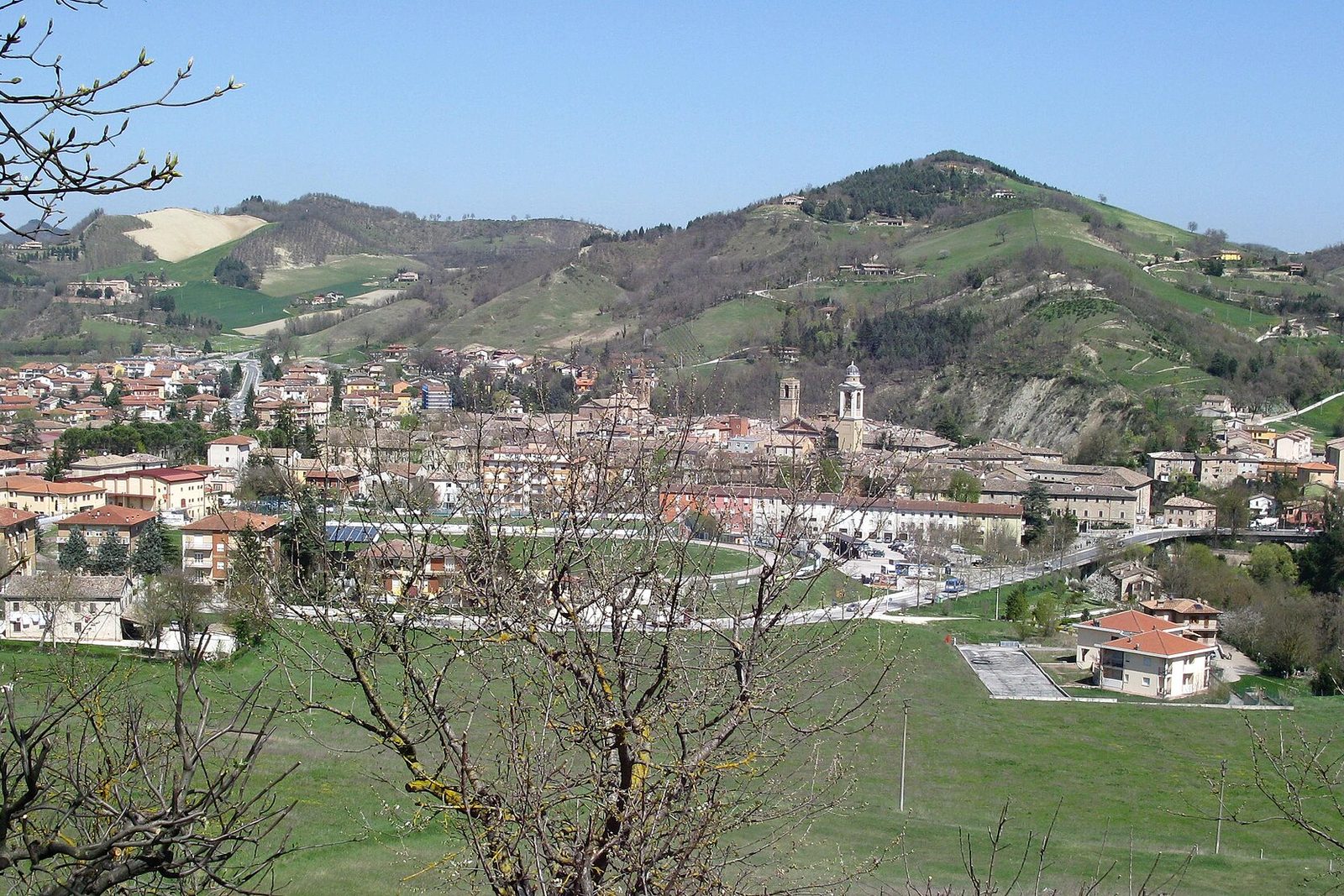 Panorama di Urbania (Marche, Italia)