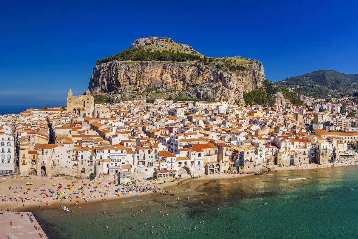View of Cefalu from above (Sicilia, Italia)