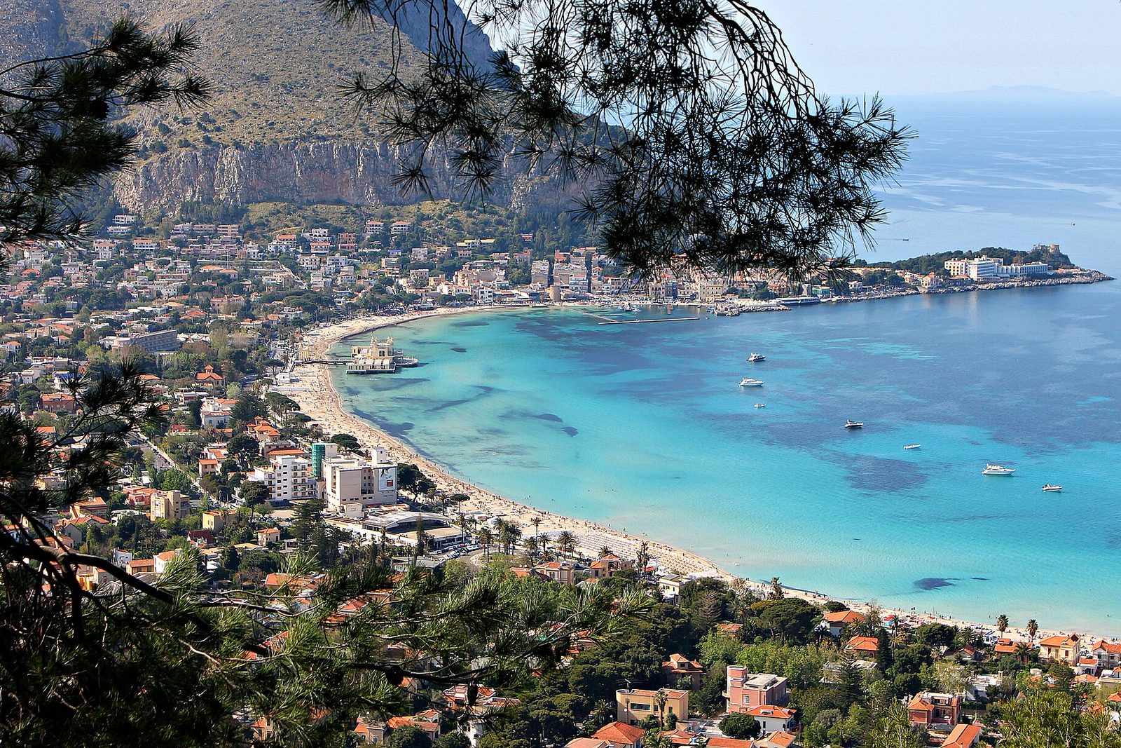 Il golfo di Mondello, Palermo (Sicilia, Italia)