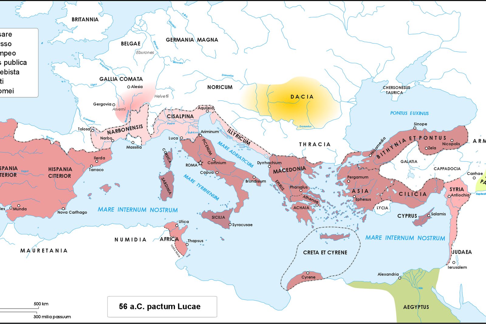 Il mondo romano all'epoca del primo triumvirato e degli accordi di Lucca tra Cesare, Crasso e Pompeo nel 56 a.C (Toscana,…)
