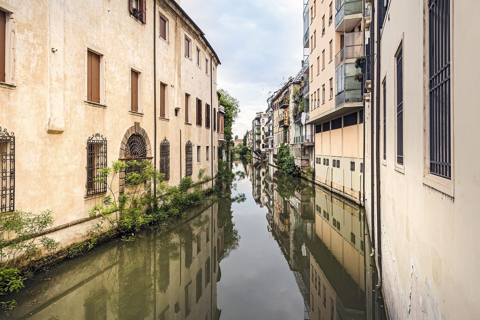 Veduta dal Ponte delle Torricelle al Ponte Gregorio Barbarigo in Padova (Veneto, Włochy)