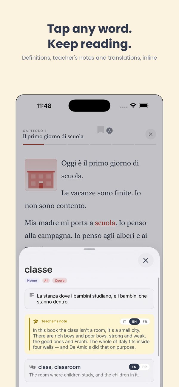 Lettura di Cuore con dizionario integrato