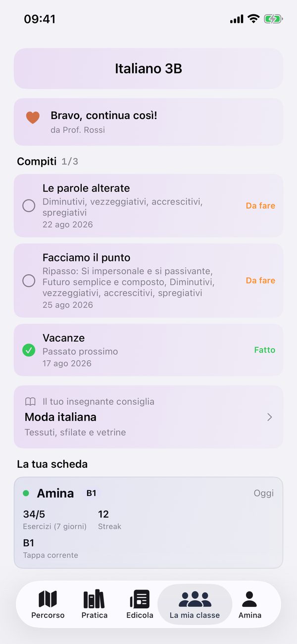 I compiti della classe, con la scadenza