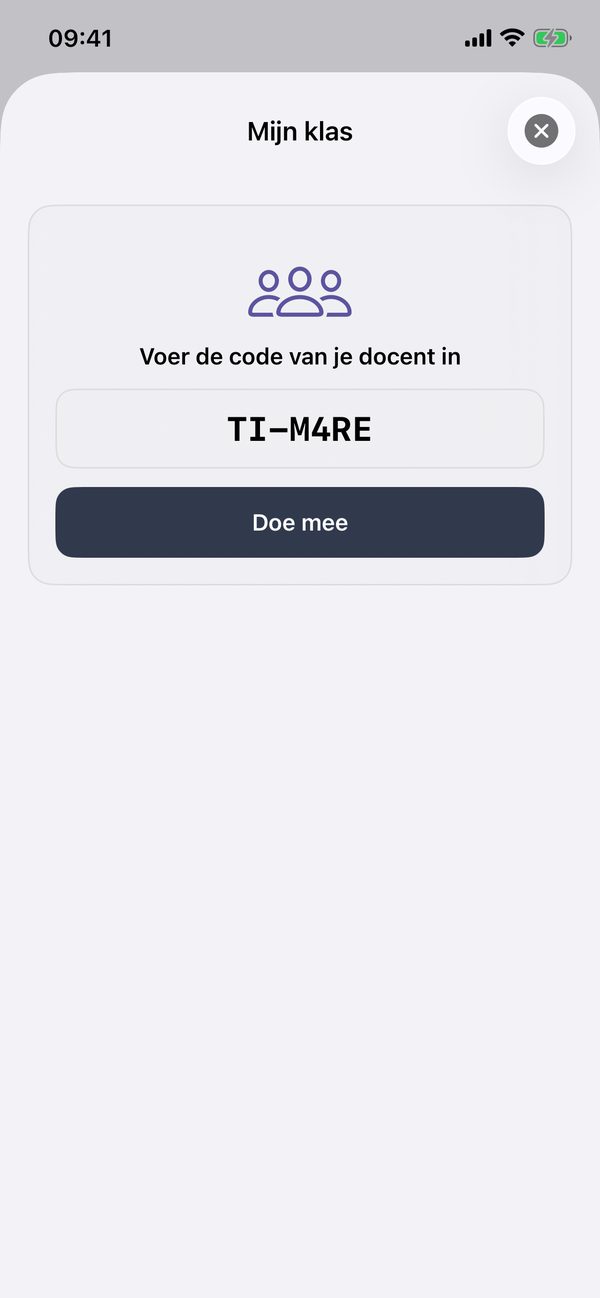 Meedoen met de klascode