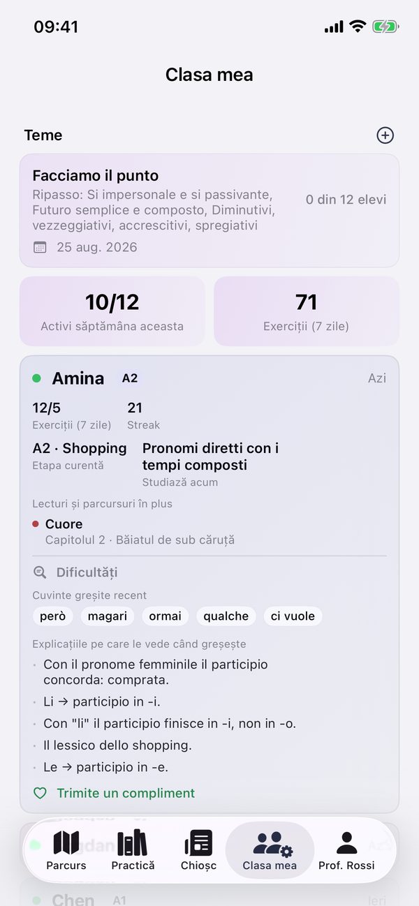 Progresul unui elev